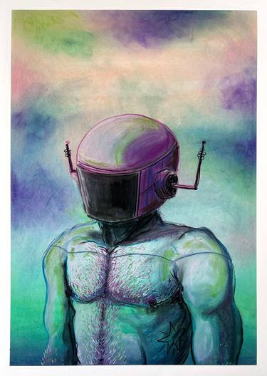 Original Figurative Outer Space Drawings by Greif Lazic
