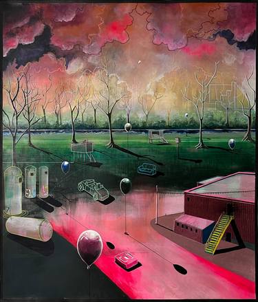 Print of Surrealism Landscape Paintings by Greif Lazic