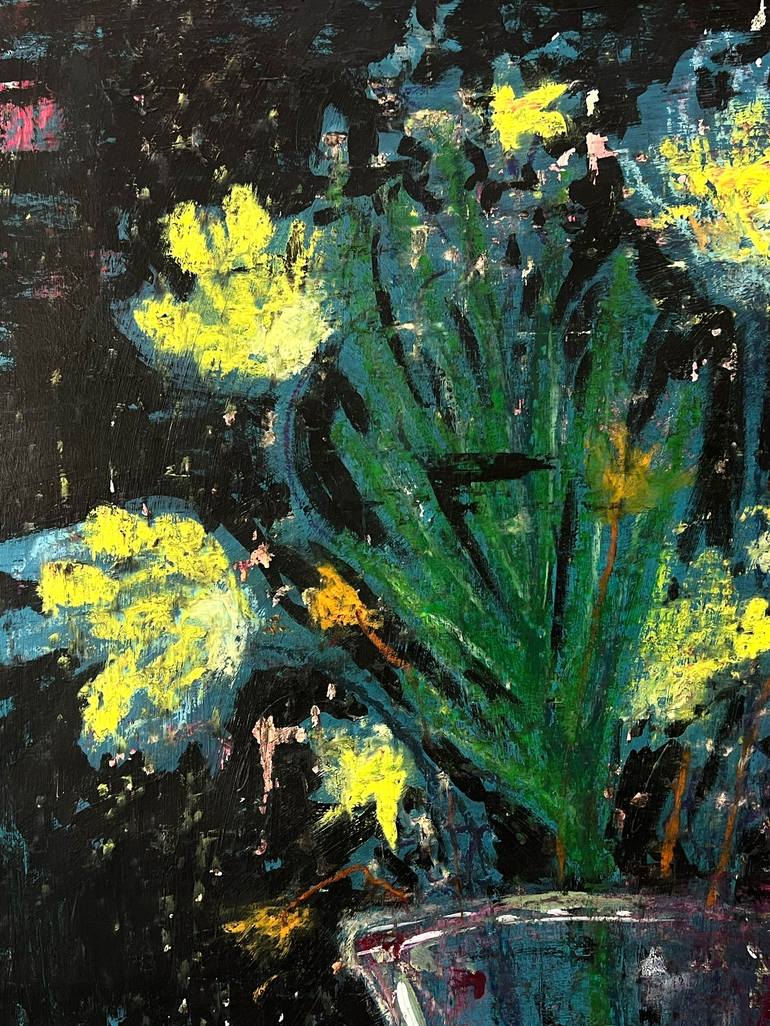 Original Expressionism Floral Painting by Greif Lazic