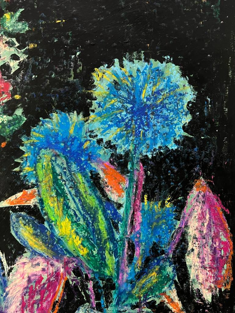 Original Expressionism Floral Painting by Greif Lazic