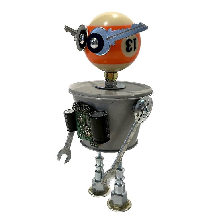 LUCKY 13 (Found Objects Robot Figure) - Print