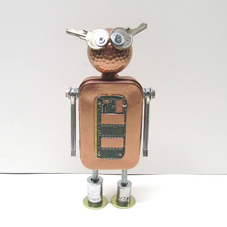 COPPER (Found Objects Robot Sculpture) - Print
