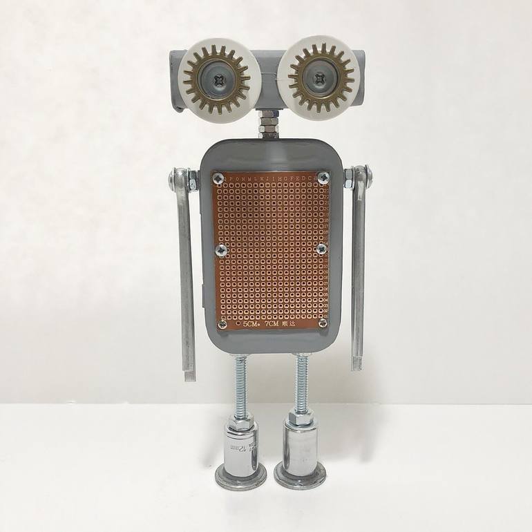 Marvin (Found Objects Robot Sculpture) - Print