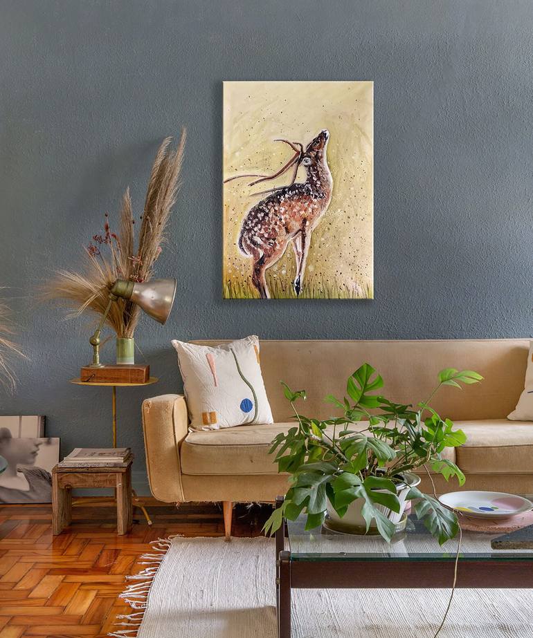 Original Art Deco Animal Painting by Valentina Reymer