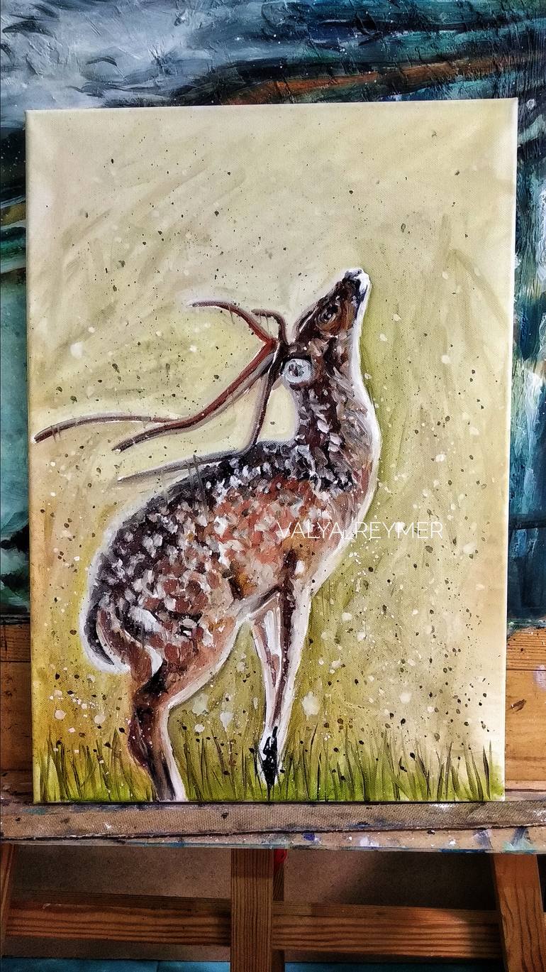 Original Art Deco Animal Painting by Valentina Reymer