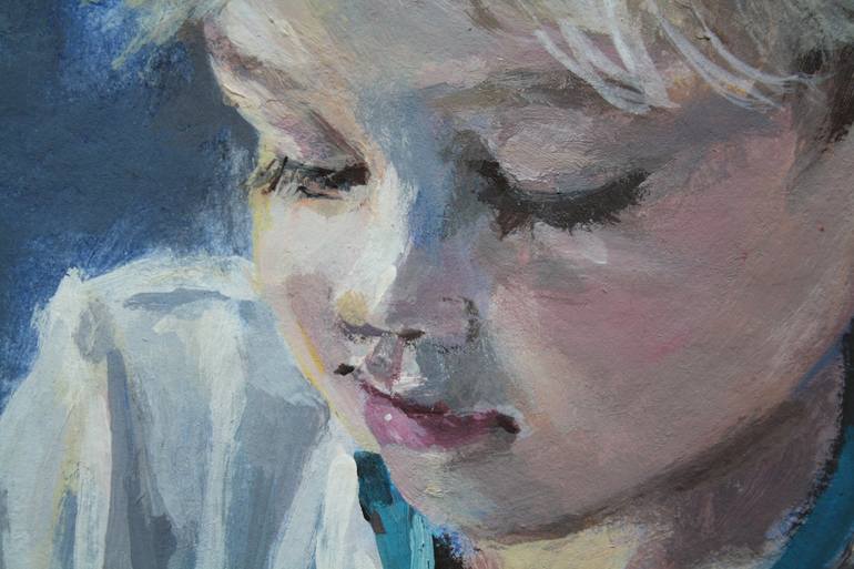 Original Figurative Children Painting by Helen Uter