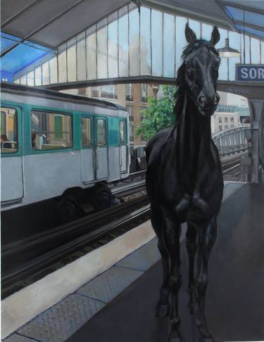 Original Conceptual Horse Paintings by Helen Uter