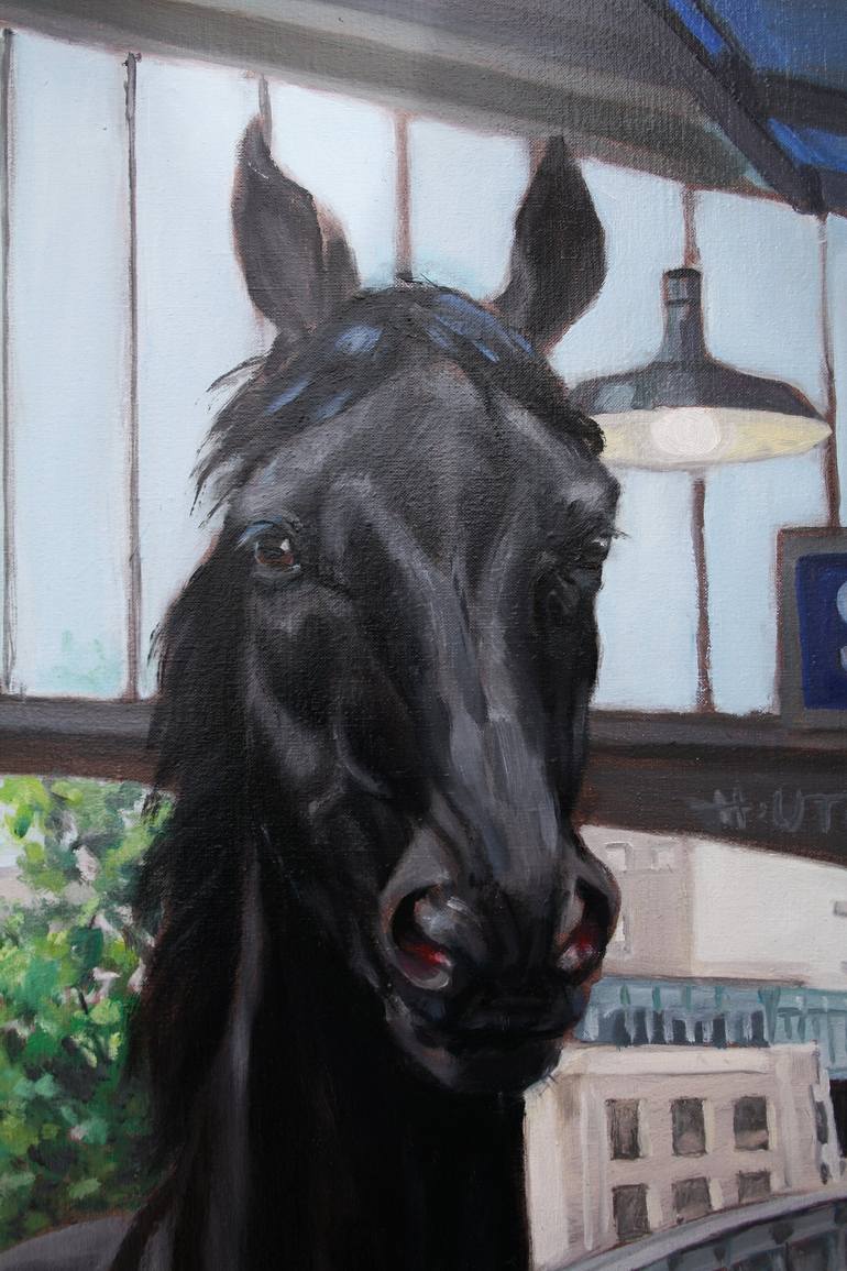 Original Conceptual Horse Painting by Helen Uter