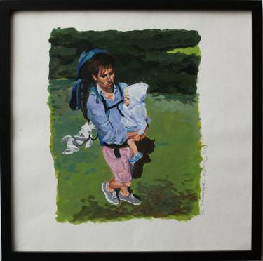 Original Figurative Family Painting by Helen Uter