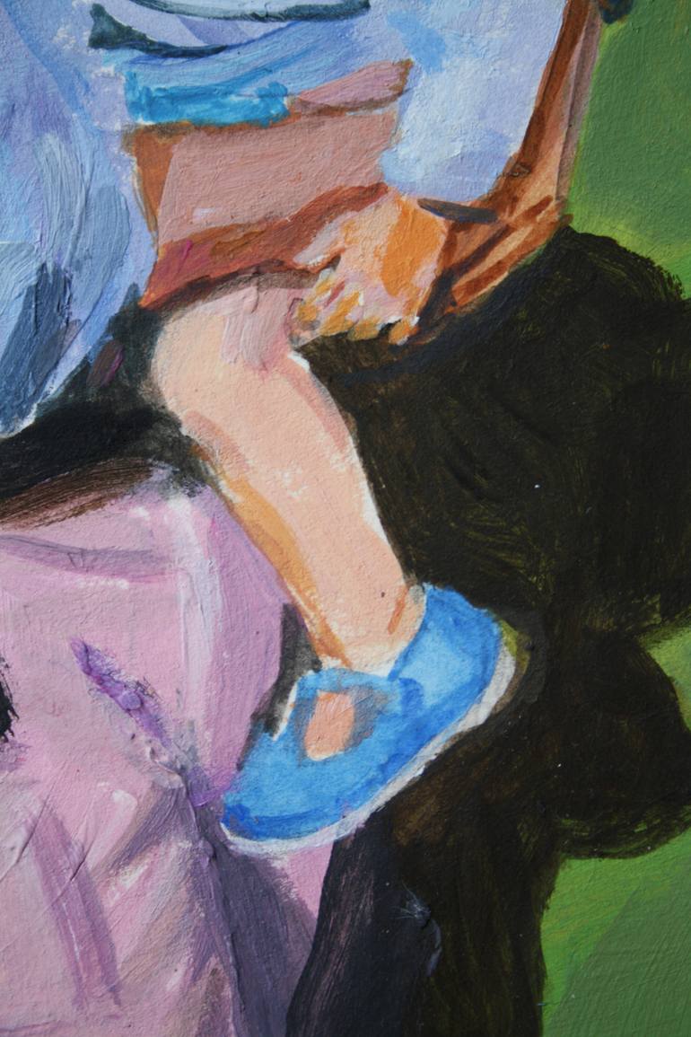 Original Figurative Family Painting by Helen Uter