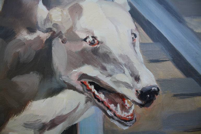 Original Dogs Painting by Helen Uter