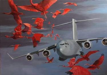 Original Aeroplane Paintings by Helen Uter