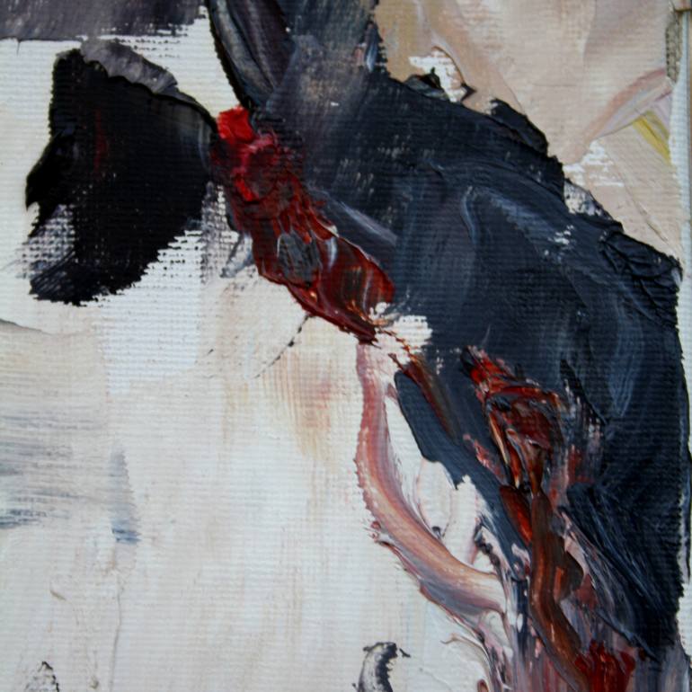 Original Figurative Cows Painting by Helen Uter