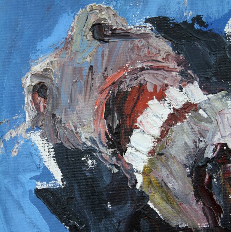Original Cows Painting by Helen Uter