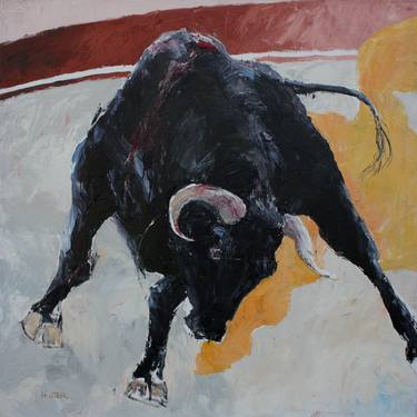 Print of Figurative Cows Paintings by Helen Uter