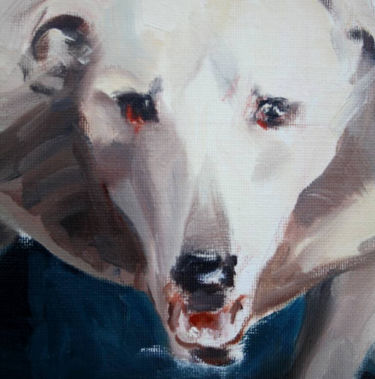 Original Figurative Dogs Painting by Helen Uter