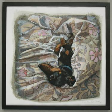 Print of Figurative Dogs Paintings by Helen Uter