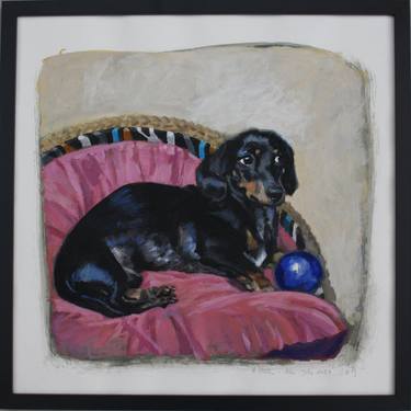 Print of Figurative Dogs Paintings by Helen Uter