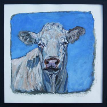 Print of Figurative Cows Paintings by Helen Uter
