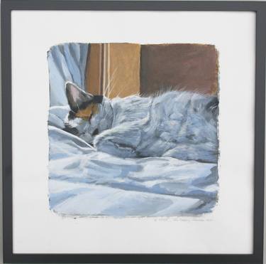 Original Figurative Cats Paintings by Helen Uter