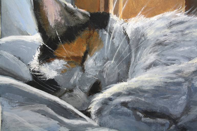 Original Figurative Cats Painting by Helen Uter