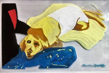 Print of Fine Art Dogs Paintings by Martin Lee M T