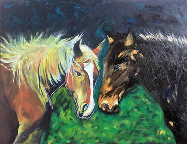 Print of Realism Horse Paintings by Martin Lee M T