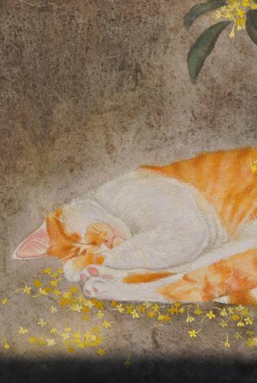 The silent day and night14#，The sleeping cat under the osmanthus tree thumb