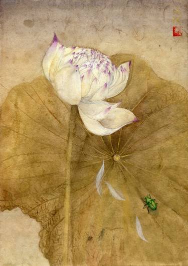 Print of Fine Art Floral Paintings by Yuanchi Qiao