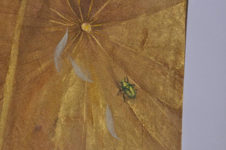 Original Art Deco Floral Painting by Yuanchi Qiao