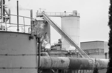 partial view of a factory with smoking chimneys - - Limited Edition of 10 thumb