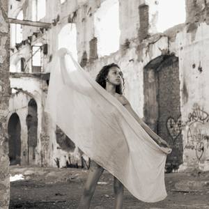 Naked woman in an abandoned factory #05