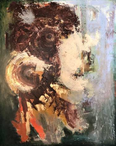 Original Abstract Expressionism Portrait Paintings by Sorina Peia