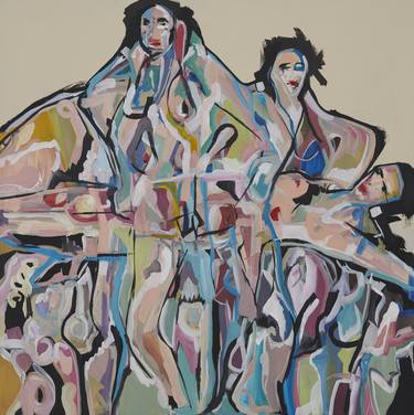 Original Abstract People Paintings by Ryan Michael Kelly