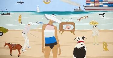 Original Surrealism Beach Paintings by Ryan Michael Kelly