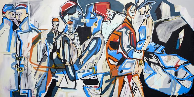 Original Abstract People Paintings by Ryan Michael Kelly