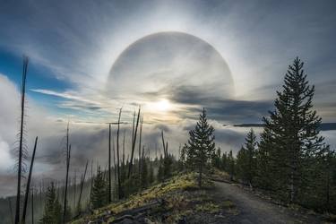 Sun Dog over Grand Prismatic Spring - Limited Edition of 3 thumb