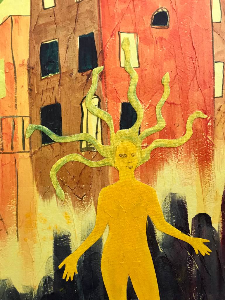 Original Expressionism Women Painting by Sarah Irani