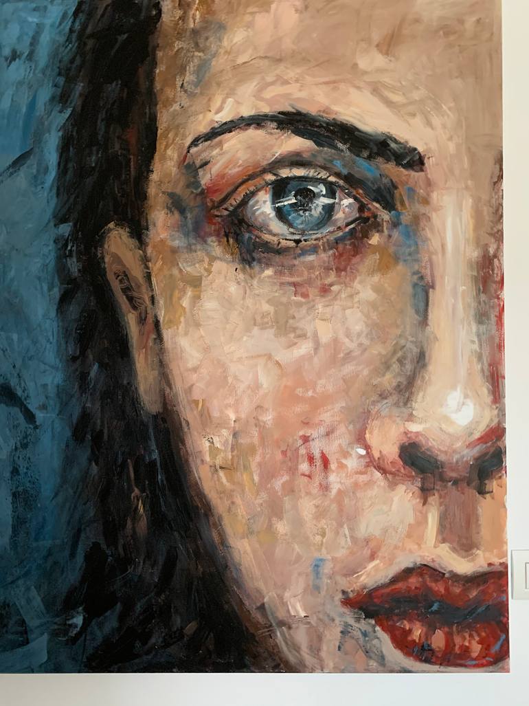Original Expressionism People Painting by Carolina Cerino
