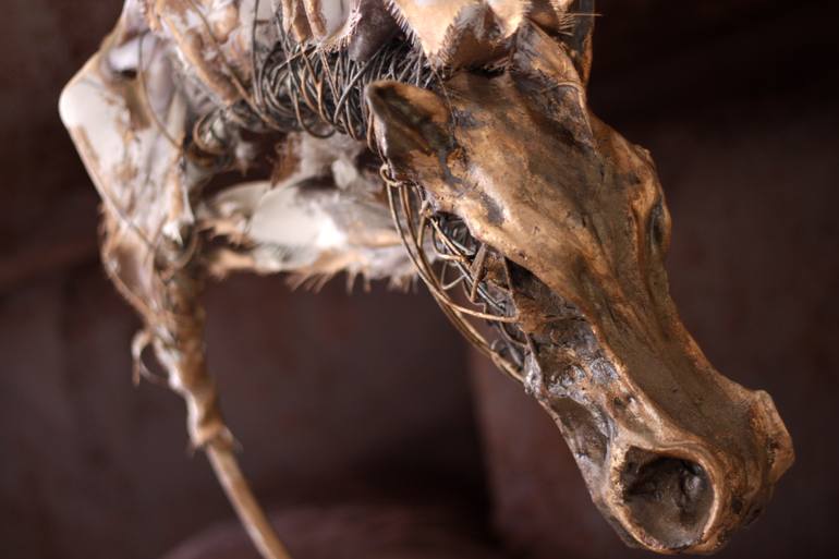 Original Abstract Horse Sculpture by Leya Kokoravec