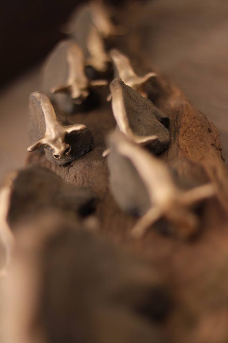 Original Abstract Animal Sculpture by Leya Kokoravec