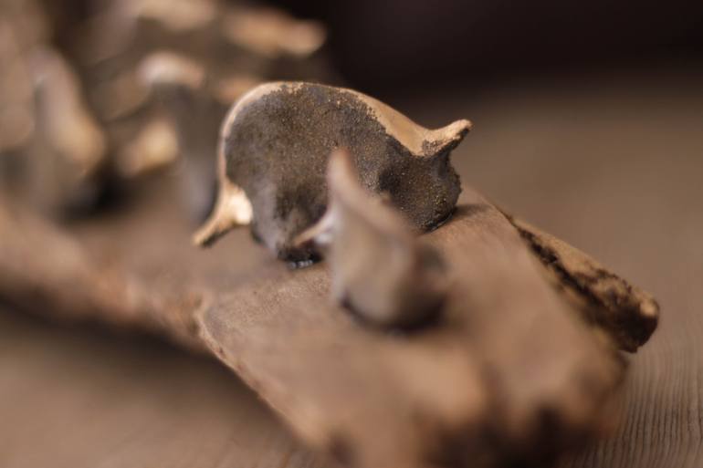 Original Abstract Animal Sculpture by Leya Kokoravec