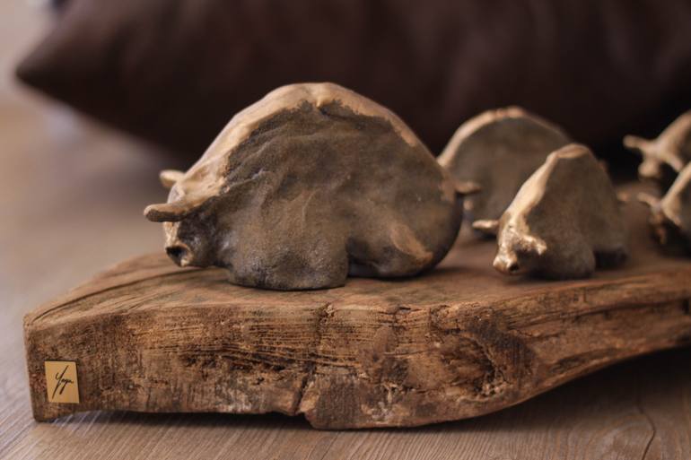 Original Abstract Animal Sculpture by Leya Kokoravec