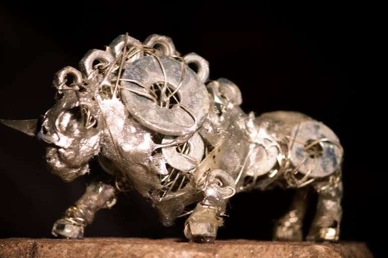 Original Abstract Animal Sculpture by Leya Kokoravec