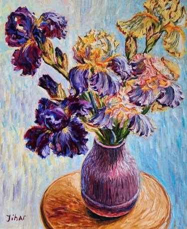 Bouquet of irises SOLD thumb