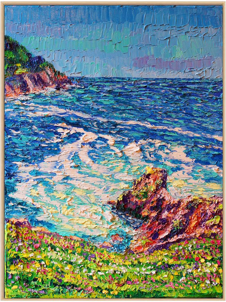 Original Expressionism Seascape Painting by Eryn Tehan