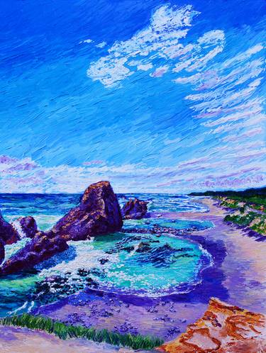 Print of Expressionism Seascape Paintings by Eryn Tehan