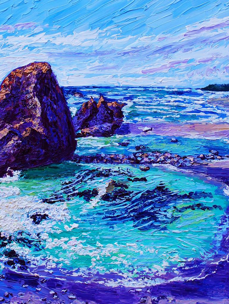 Original Expressionism Seascape Painting by Eryn Tehan