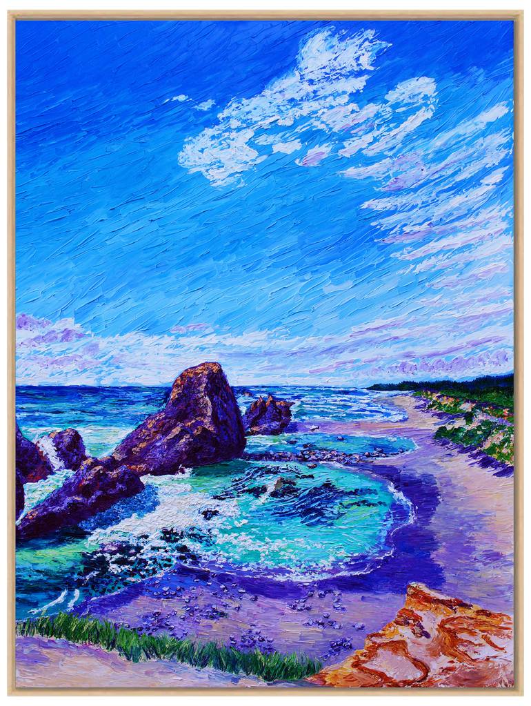 Original Expressionism Seascape Painting by Eryn Tehan