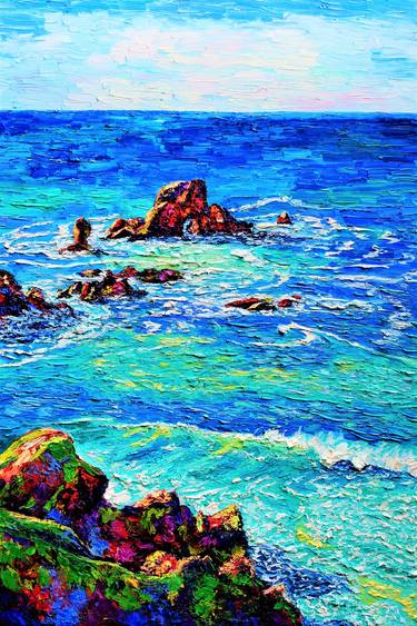 Print of Impressionism Seascape Paintings by Eryn Tehan